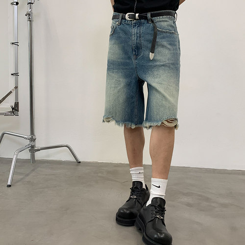 咆哮野兽破坏中腰牛仔短裤