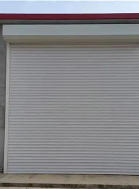 电动铝合金d卷闸门白色车库门电动遥控智能门定制款 1平米