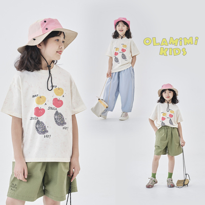 可爱撞色水果百搭T恤活力