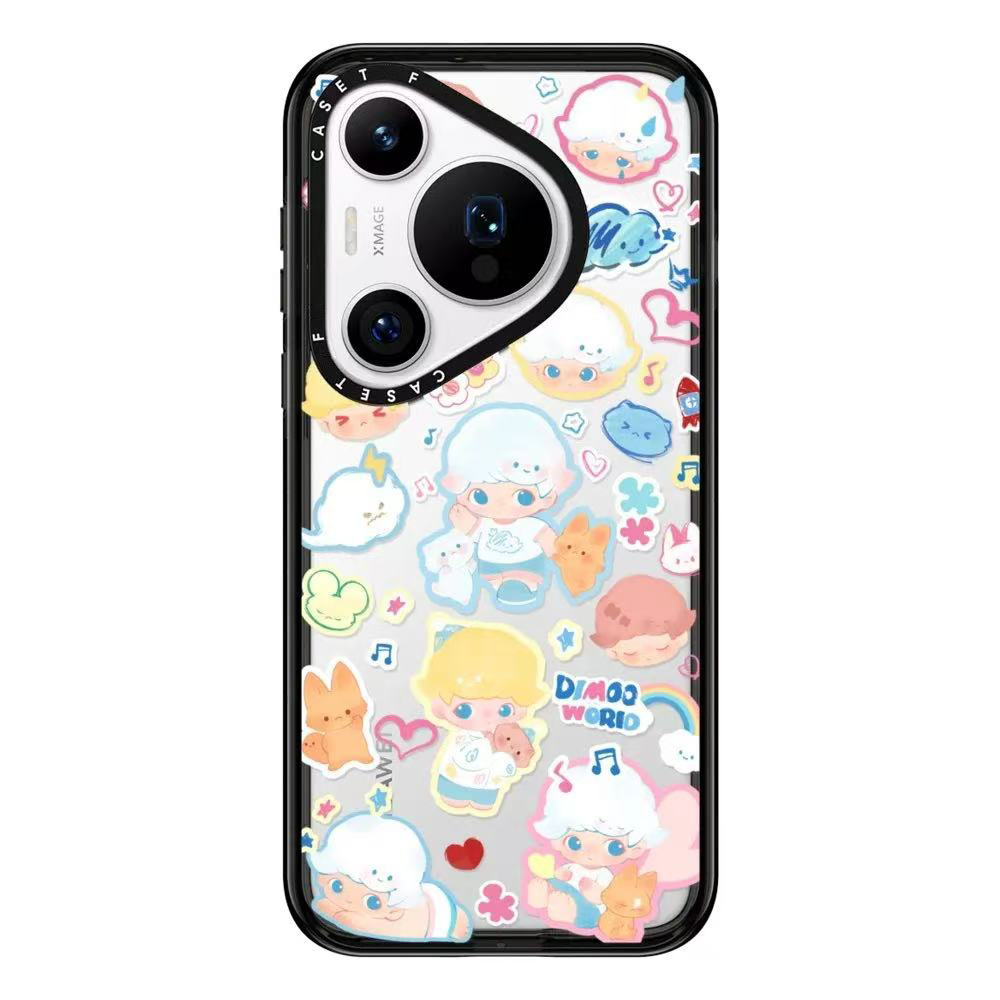 DIMOO泡泡男孩CASE手机壳磁吸Magsfae适用Huawei华为p70pro+亚克力透明全包边防摔硬壳