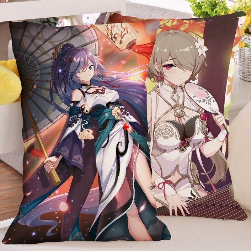 崩坏3抱枕二次元丽塔符华德莉莎八重樱靠枕靠垫动漫枕头周边定制