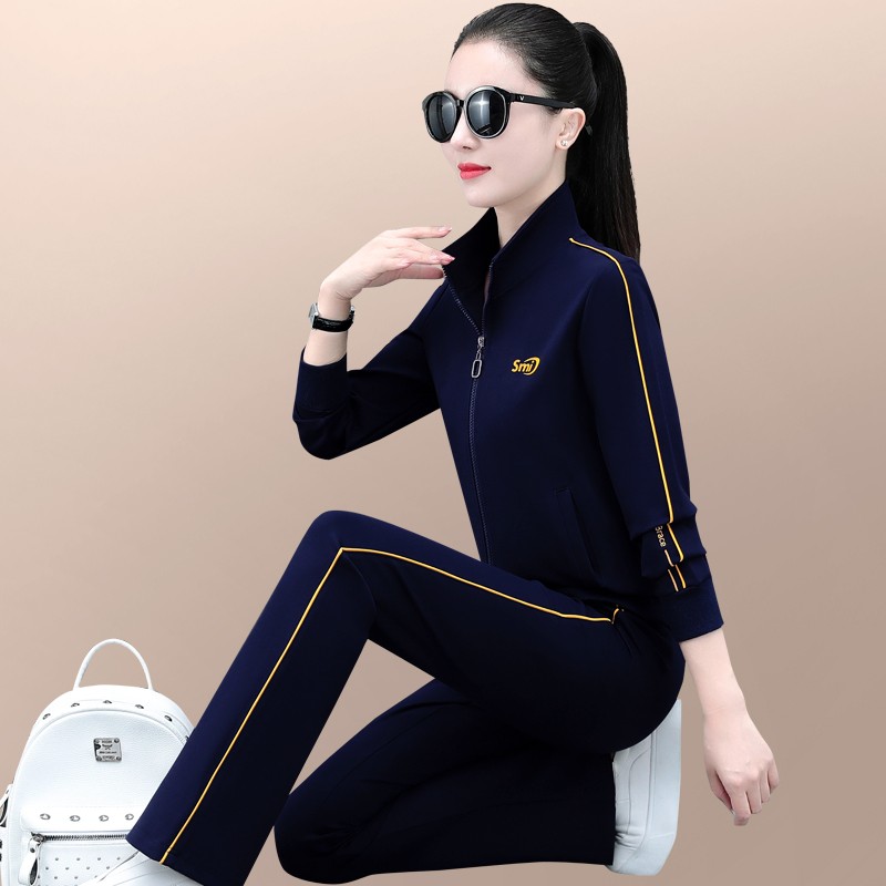 耐克顿春秋运动套装女2025新款洋气妈妈减龄显瘦广场舞休闲跑步服