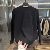 简约休闲圆领针织衫 毛衣 软糯舒适 秋冬男士 H家 高尔夫刺绣