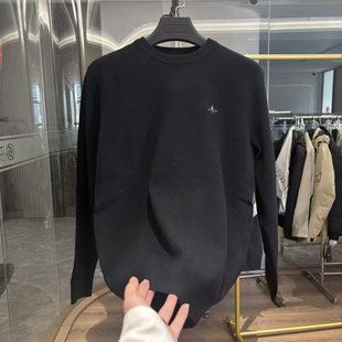 H家 简约休闲圆领针织衫 高尔夫刺绣 秋冬男士 毛衣 软糯舒适