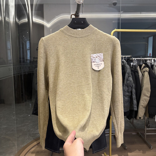 百搭休闲半高领打底针织衫毛衣