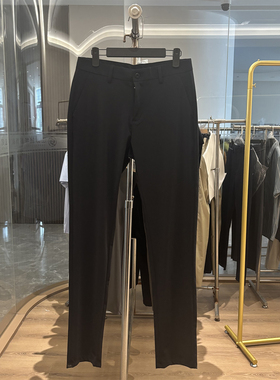 【LUO家】凉感冰丝！夏季超薄速干透气黑色直筒修身商务休闲裤男