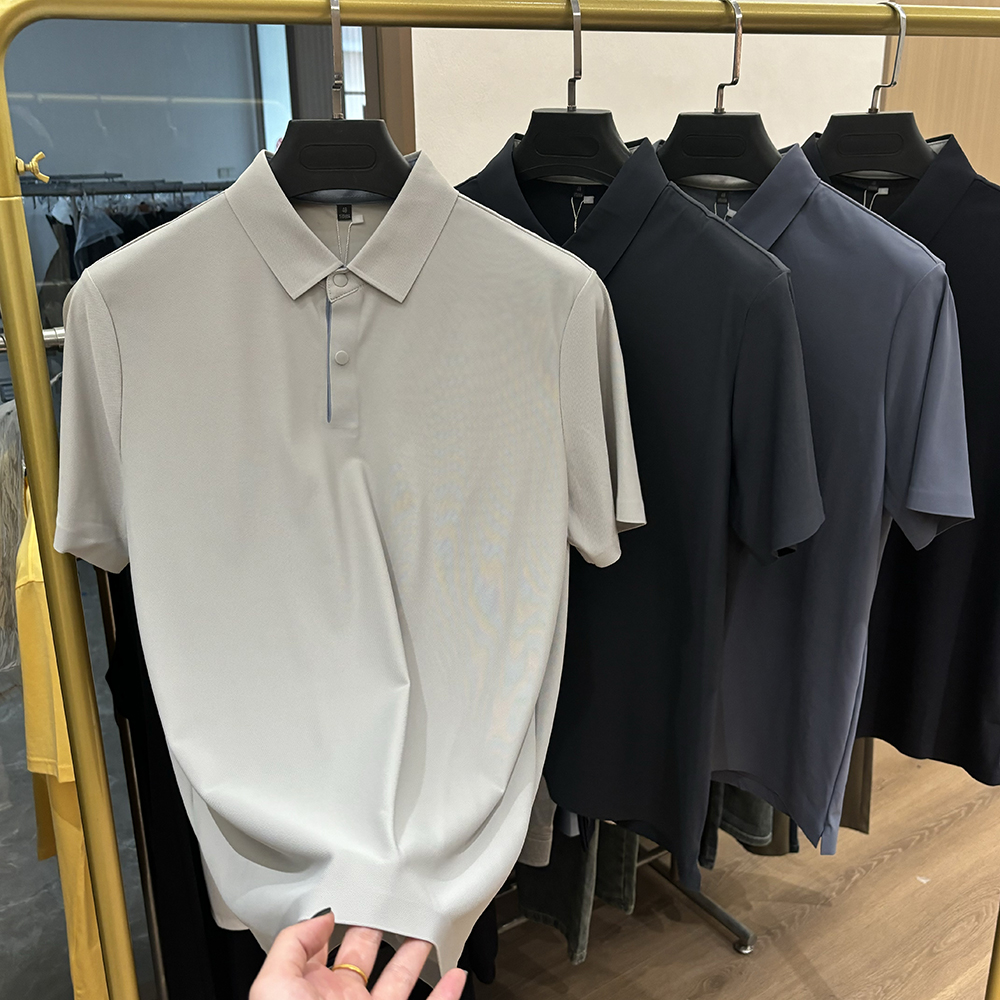 【LUO家】高弹垂坠！冰丝凉感！夏季男士商务休闲翻领短袖POLO衫