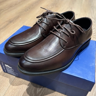 春季 高端花纹 新款 男士 休闲真皮系带英伦风防滑皮鞋 时尚 H系