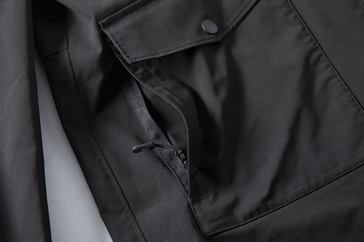 FOREIGN TRADE MENS WEAR CUT MARK SPRING AND AUTUMN HOODED MID-LENGTH WINDBREAKER MENS SLIM CASUAL JACKET JACKET