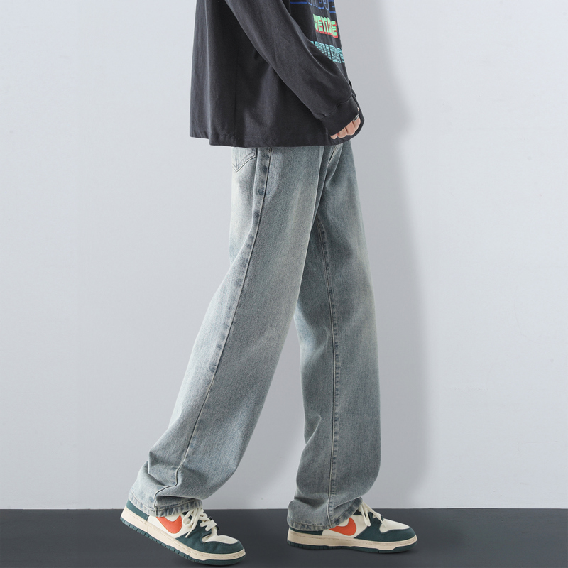 复古宽松高街垂感阔腿潮牌男