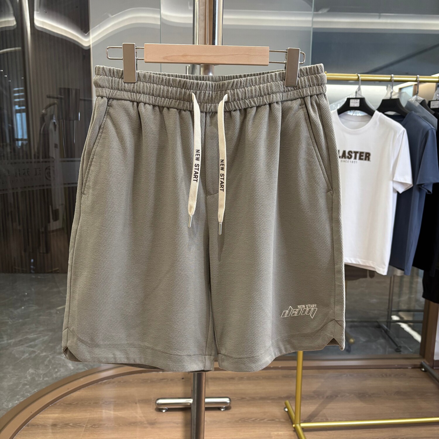 【H家】柔软舒适！棉质透气！夏季新款简约休闲运动宽松五分裤男