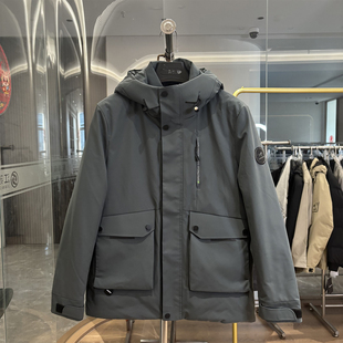 极光系列 90白鹅绒 冬季 新款 连帽羽绒服男 三防户外时尚 H家