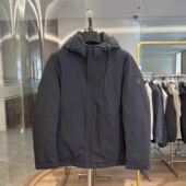 H家 科技三防面料 90鸭绒 冬季 户外休闲连帽防风保暖羽绒服男