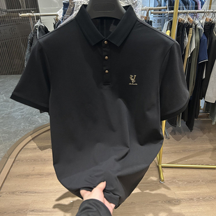 丝光棉 男 H家 POLO衫 商务休闲翻领短袖 垂顺丝滑 桑蚕丝 夏季