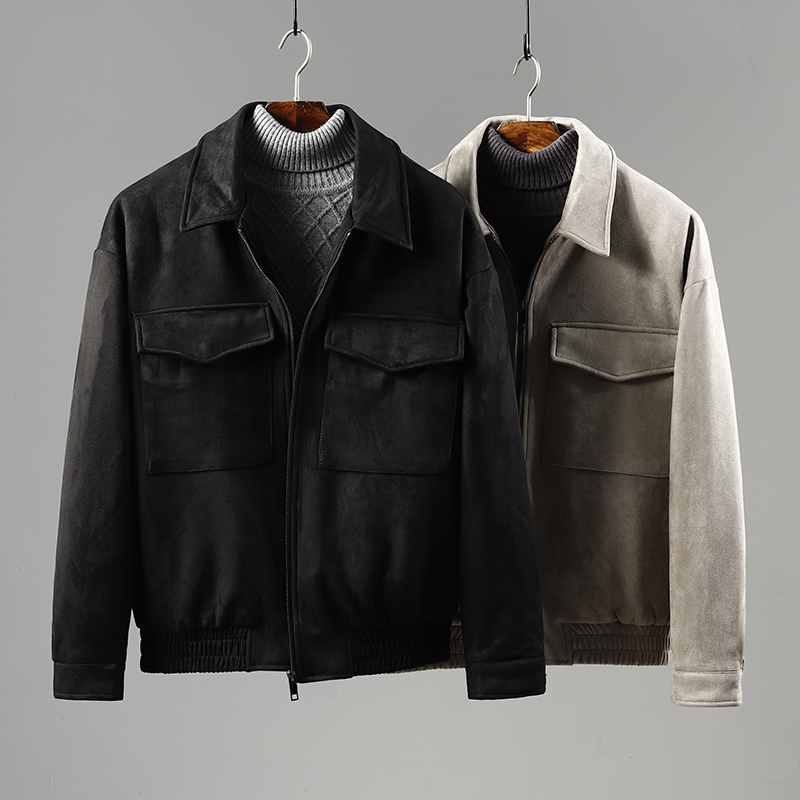 麂皮绒加厚棉衣冬季休闲保暖