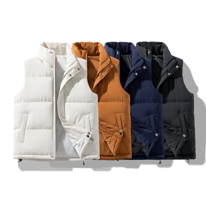 华萨驰马甲保暖青年纯色百搭上衣