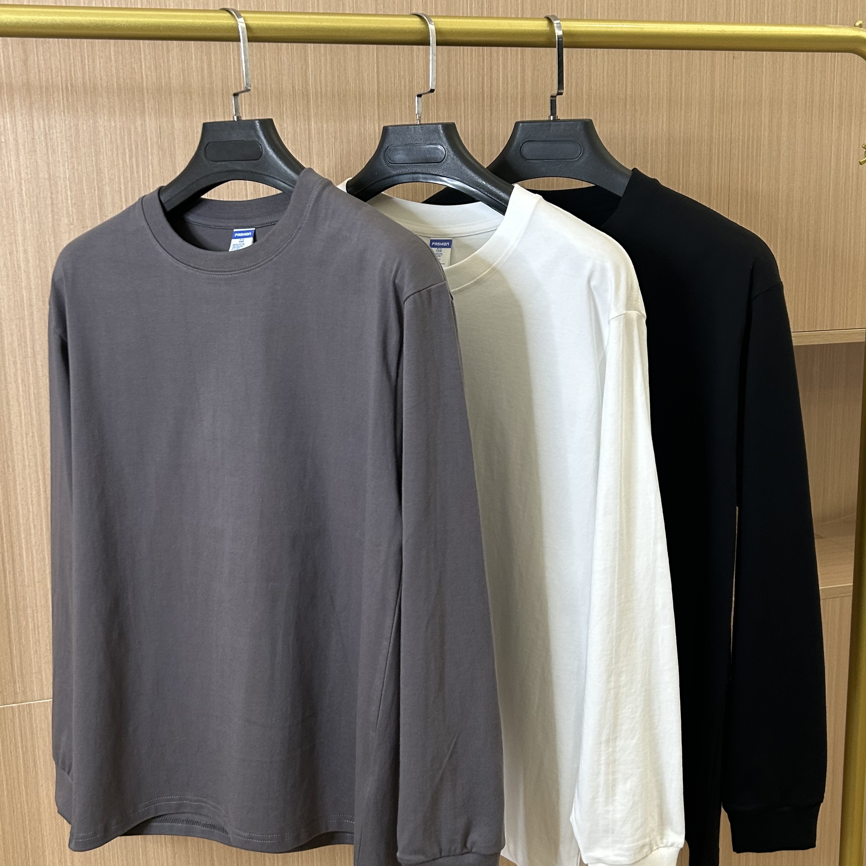 300g重磅亲肤纯棉长袖T恤春季