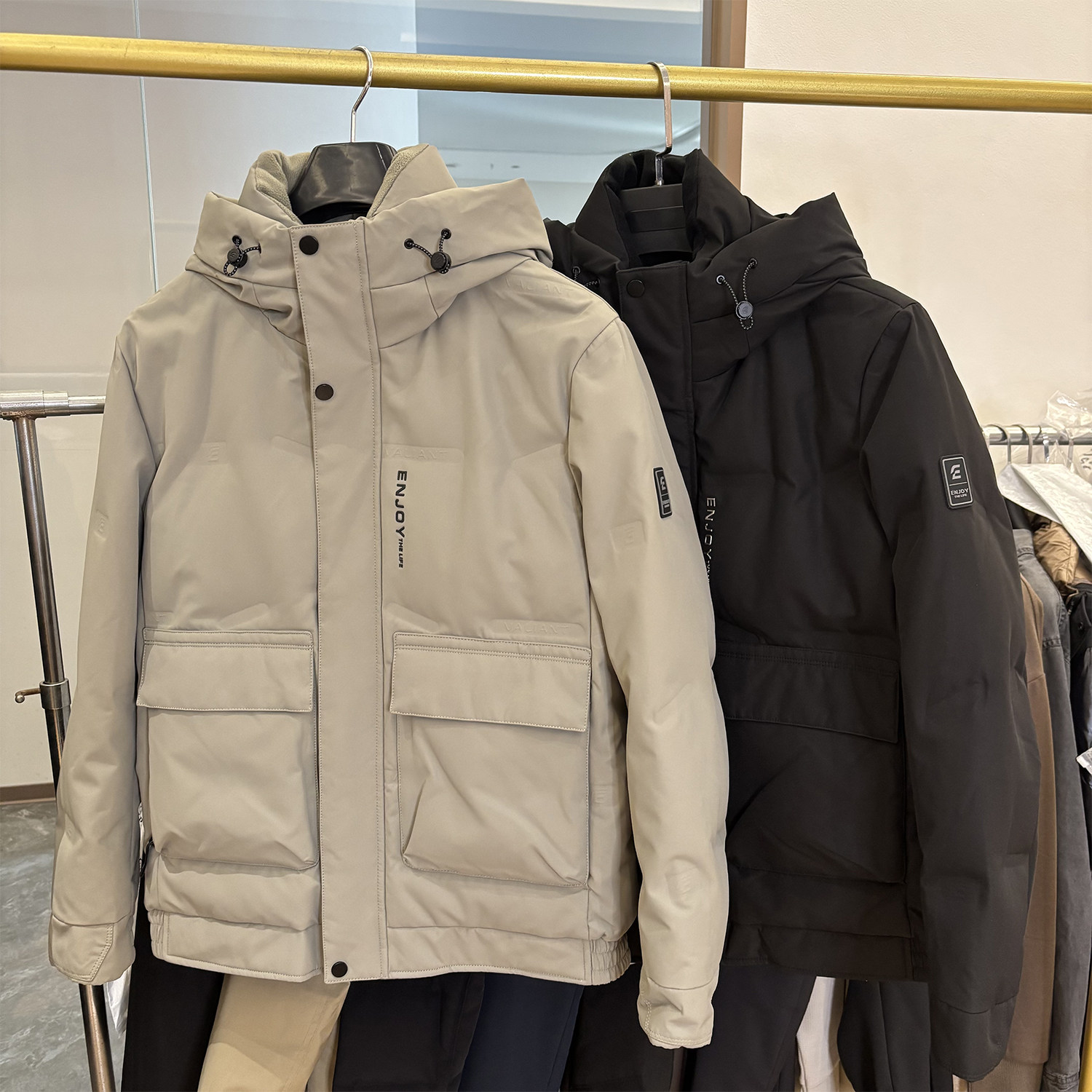 【H家】90鸭绒！户外工装！冬季新款男士时尚休闲连帽保暖羽绒服