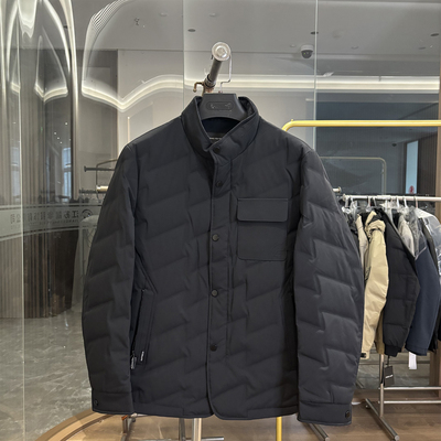 H家商务休闲中年立领保暖羽绒服