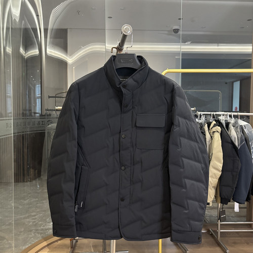 H家商务休闲中年立领保暖羽绒服