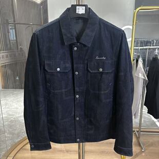 牛仔工装 风 时尚 H系 休闲翻领夹克外套潮 男士 61棉 新款 春季