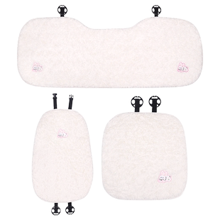 2023新款汽车坐垫冬季加绒可爱单片后排座椅加热保暖车载毛绒座垫