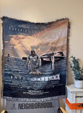 星际穿越 Interstellar(2014)科幻诺兰电影挂毯布置怀旧沙发毯