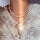 D「她非池物」法式 轻奢仿珍珠项链女ins感气质锁骨链名媛网红颈链