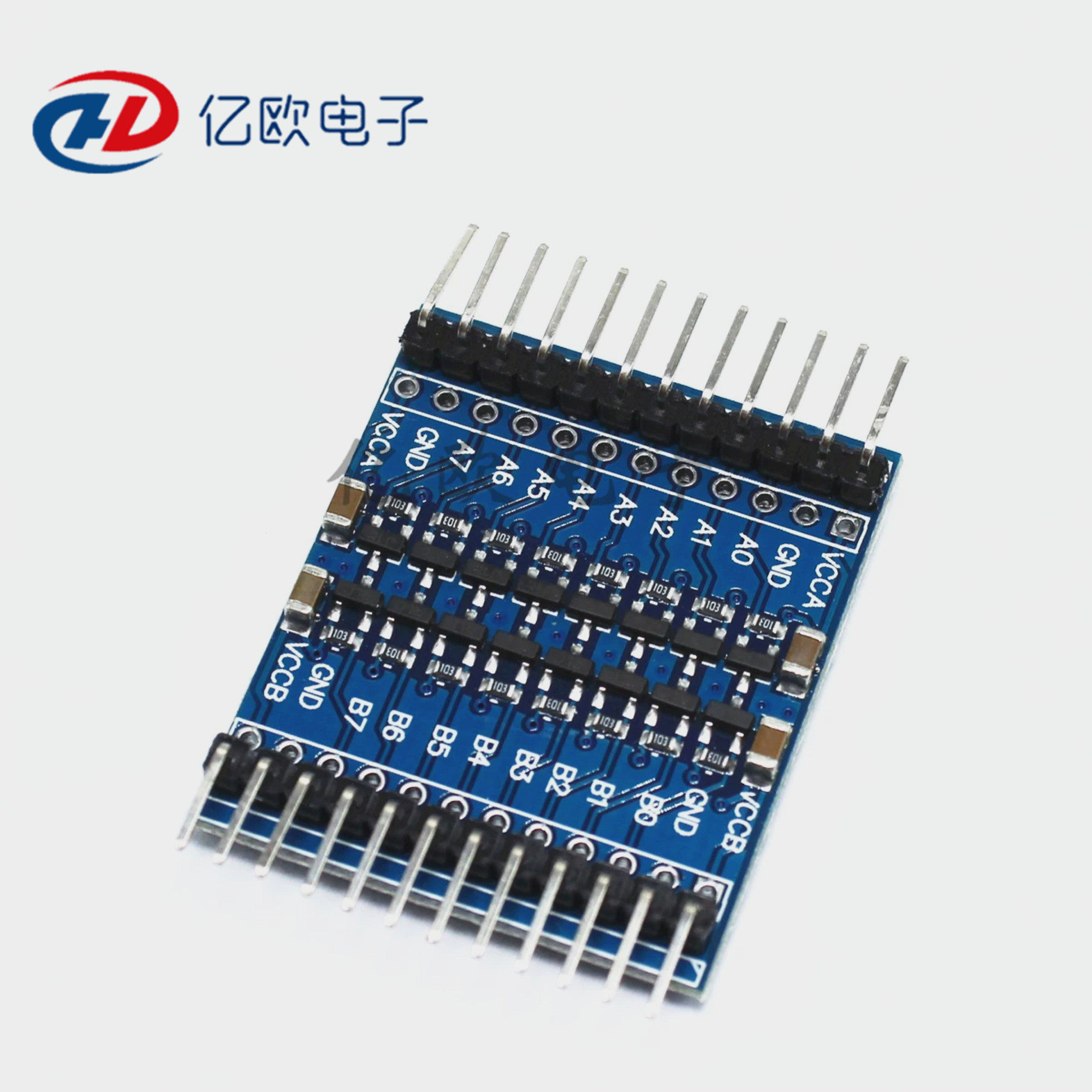 8路3.3V-5V 5V-3.3V IIC UART SPI TTL双向电平转换 模块 弯针