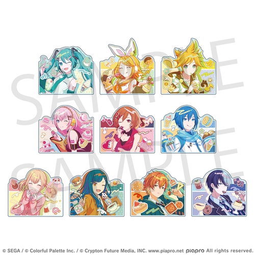 世界计划多彩舞台插画亚克力徽章