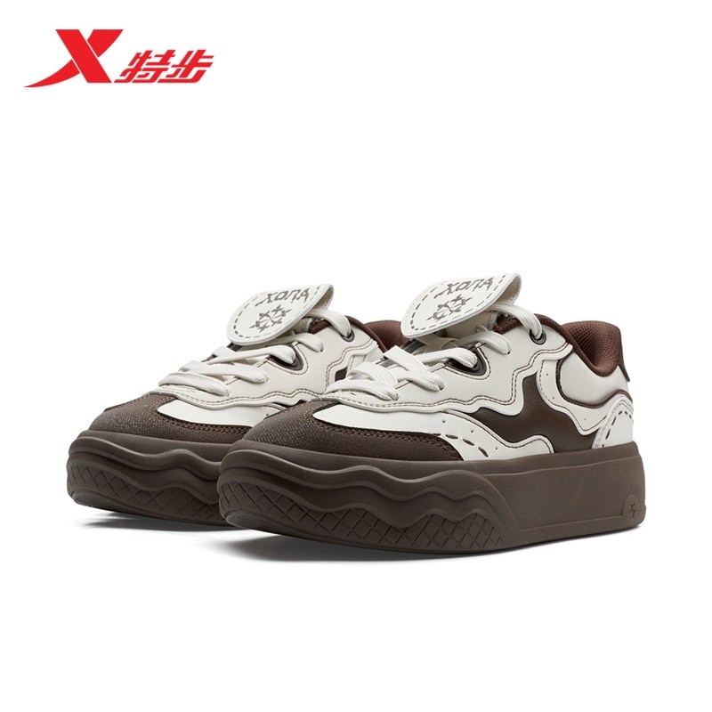 特步松饼鞋丨休闲鞋女鞋2025新款厚底增高板鞋轻便百搭潮流运动鞋,运动鞋new,运动休闲鞋,淘宝优惠券,粉丝福利购,淘宝优惠卷