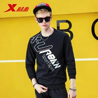 Áo len nam Xtep 2019 Thu mới Thể thao Casual Plus Nhung Áo thun nam dài tay - Thể thao lông cừu / jumper áo hoodie anime