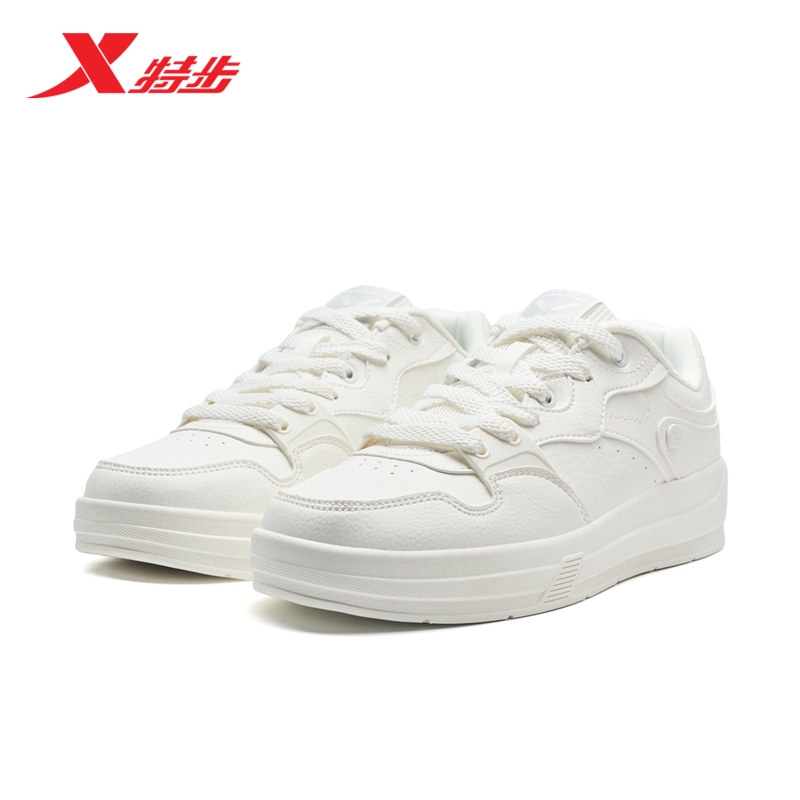 特步飞羽|板鞋2025夏季新款女鞋透气小白鞋舒适百搭休闲鞋运动鞋
