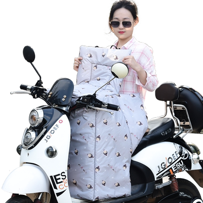 冬季电动车挡风被加绒保暖分体式