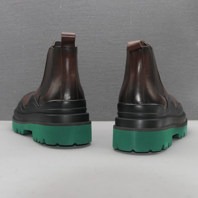 GUANGZHOU HIGH-END LEAKAGE FOREIGN TRADE PROCESSING LEATHER MENS BOOTS WINTER THICK-SOLED COMFORTABLE CHELSEA BOOTS HIGH-TOP MARTIN BOOTS