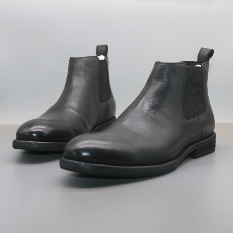 GOODYEAR COWHIDE SOLE LEAKAGE FOREIGN TRADE LEATHER MENS BOOTS BRITISH VINTAGE HEAVY INDUSTRY WASHED CHELSEA BOOTS MARTIN BOOTS
