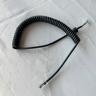 车台电台拉伸话筒线适用八重洲FT-1907/7900/2900/2980高频手咪线