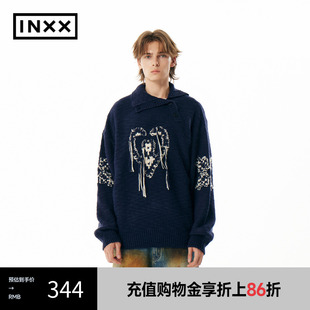 INXX 潮牌新品 APYD 毛衣APE4061320 爱心提花针织衫 男女同款