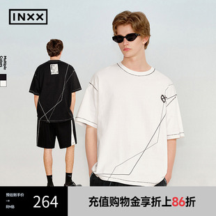 T恤甲骨文织唛上衣XRF2010946 INXX 时尚 潮牌立体发泡印花短袖