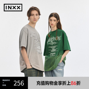 INXX 潮牌夏新品 APYD APE2010640 简约宽松休闲短袖 T恤男女同款