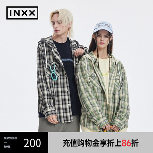 潮流格纹拼接夹克开衫 时尚 INXX 外套情侣XMD3140934 Standby
