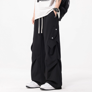 秋冬宽松直筒运动潮流卫裤 INXX 子男士 休闲裤 STREET褶皱伞兵工装