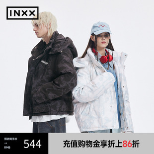 满印羽绒服情侣印花短外套XMD4151555 INXX Standby 潮牌冬新品