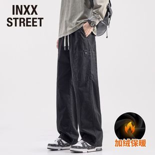 子男士 秋冬加绒休闲直筒裤 工装 INXX 宽松长裤 裤 美式 STREET工装