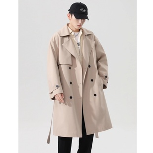 韩版 风衣男女新款 秋冬过膝高级感潮牌ins大衣 STREET中长款 INXX