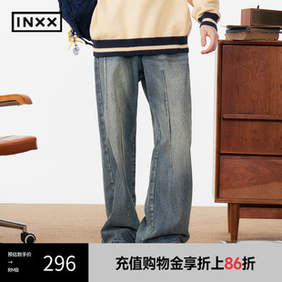 复古水洗刺绣直筒牛仔长裤 潮牌新品 INXX XME4221436 Standby