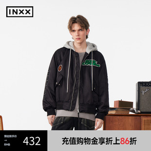 复古PU皮外套情侣棉服外套XME4141376 INXX standby潮牌冬新品