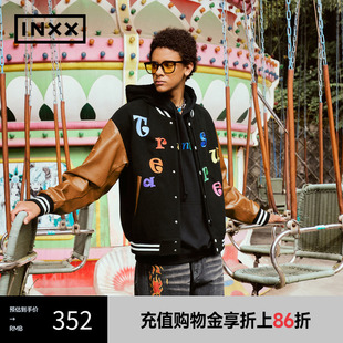 潮流撞色拼接短外套情侣上衣XMD3140918 INXX Standby 秋新品