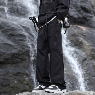 STREET美式 休闲长裤 加绒宽松直筒冲锋裤 秋冬新款 青少年 男士 INXX