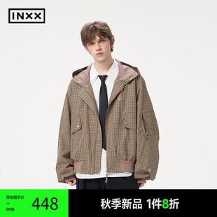分割设计外套男复古感撞色贴布夹克女XRF3141275 INXX